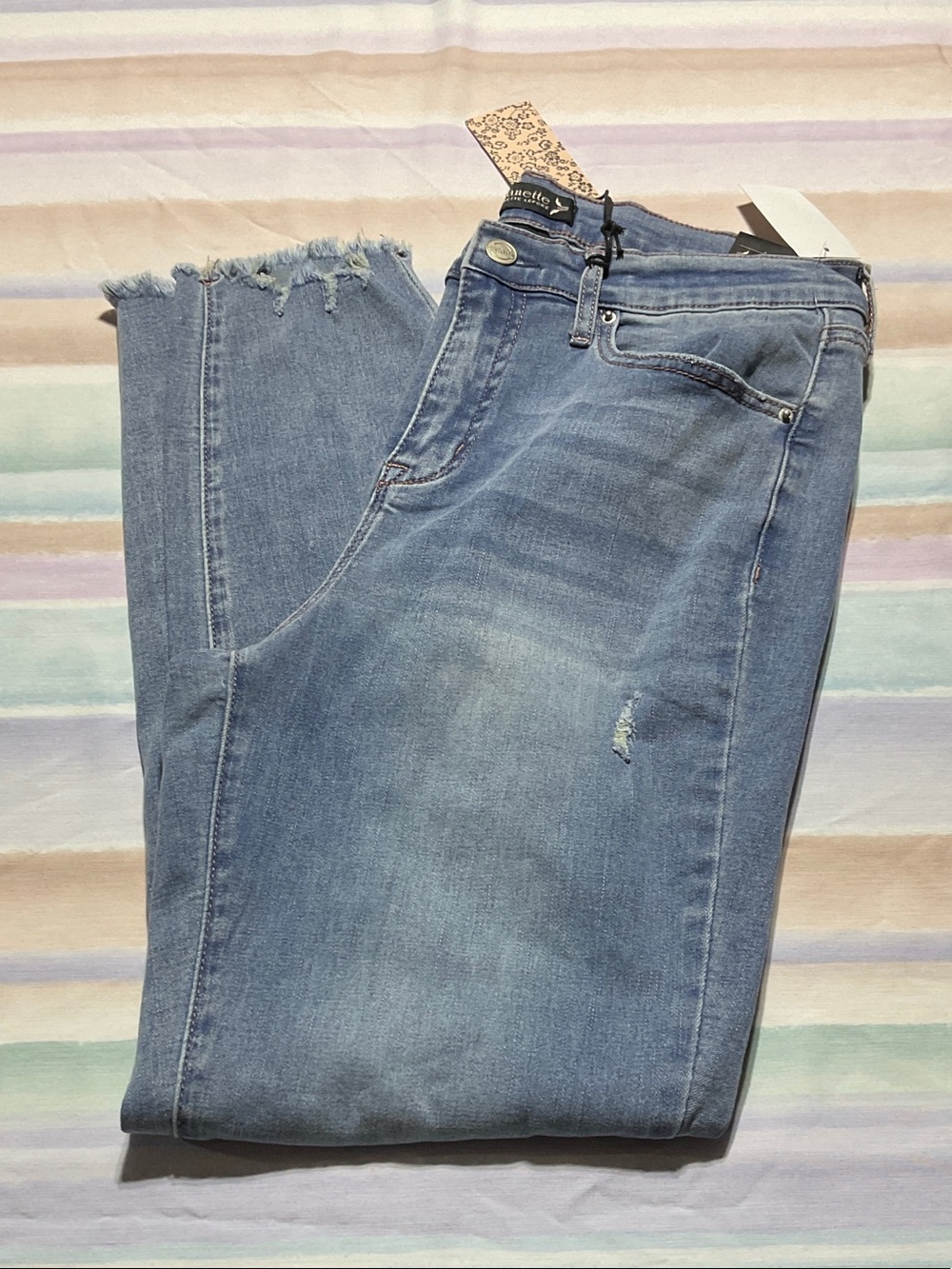 Nanette Lepore Size 10 Light Blue Skinny Jeans